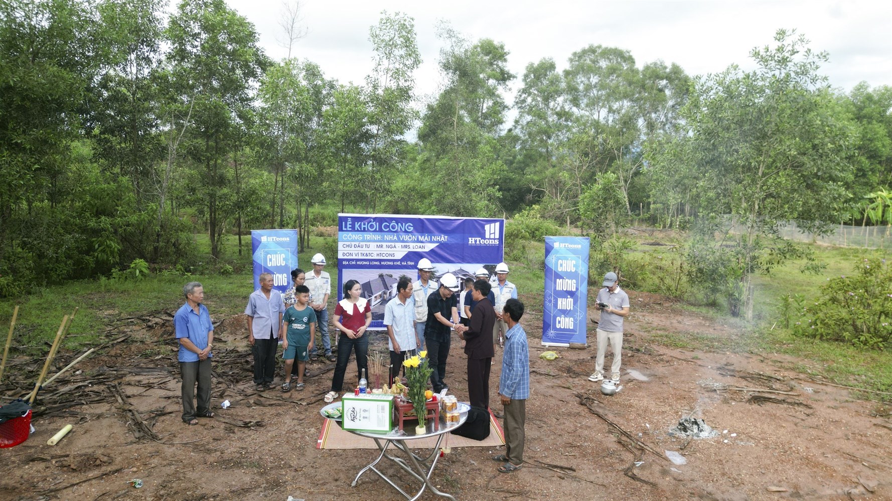 Lễ khởi công nhà vườn mái nhật | Anh Ngà - Chị Loan