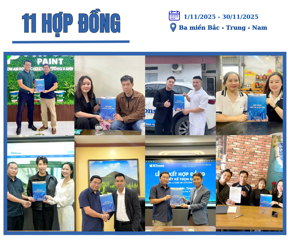 DẤU ẤN HTCONS THÁNG 11 - BÙNG NỔ VỚI NHIỀU CÔNG TRÌNH KHỞI CÔNG VÀ HỢP ĐỒNG MỚI