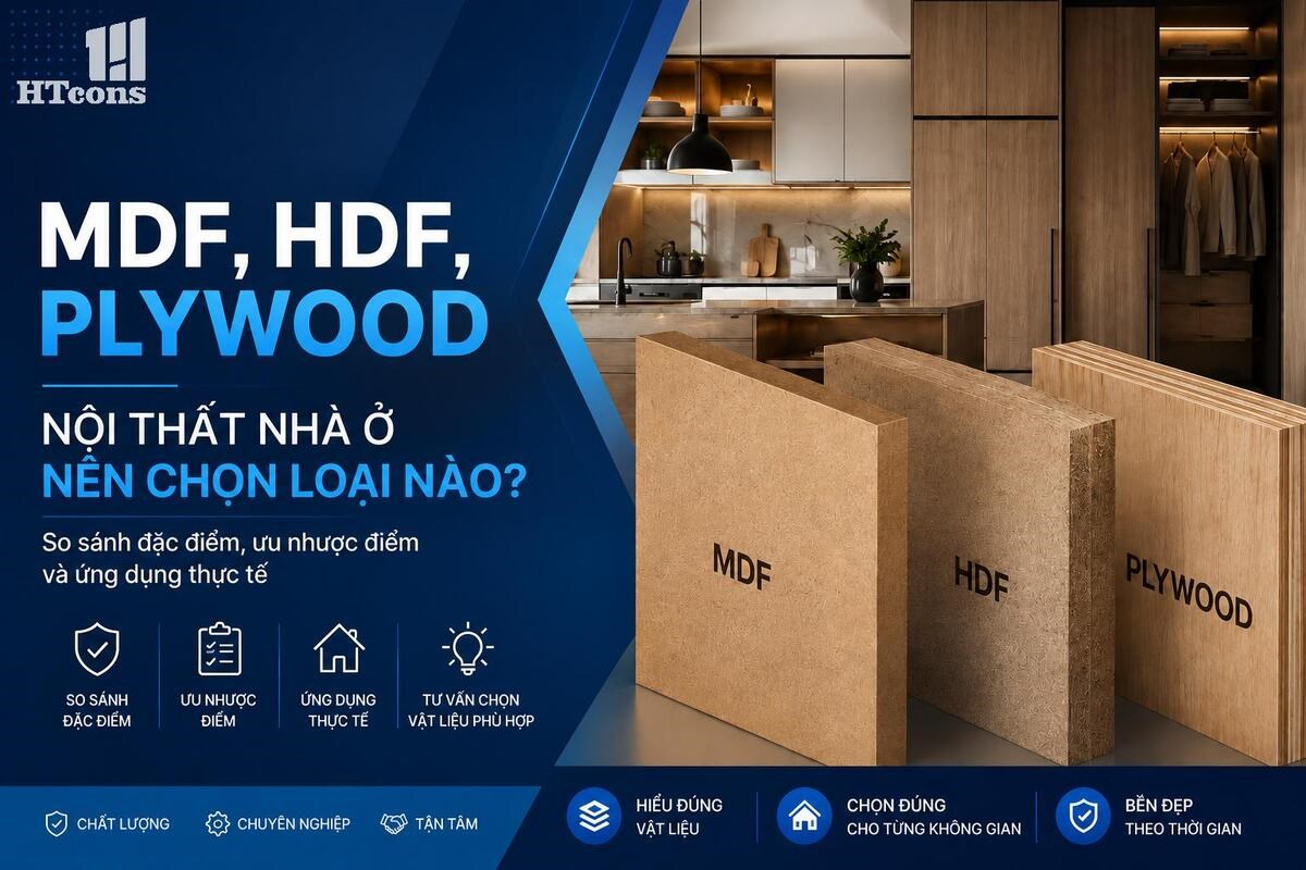 MDF, HDF, PLYWOOD – NỘI THẤT NHÀ Ở NÊN CHỌN LOẠI NÀO?