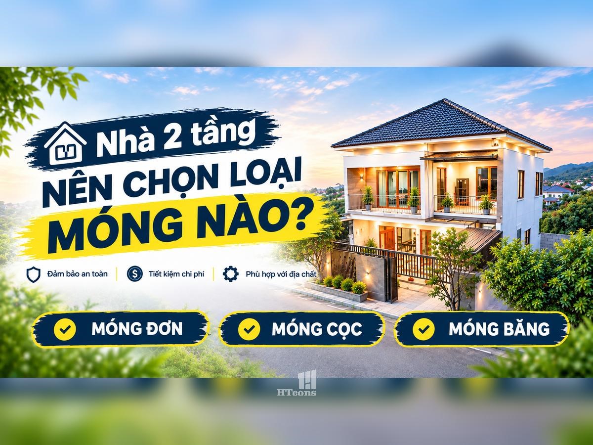 XÂY NHÀ 2 TẦNG NÊN CHỌN LOẠI MÓNG NÀO? TƯ VẤN CHI TIẾT NHẤT!