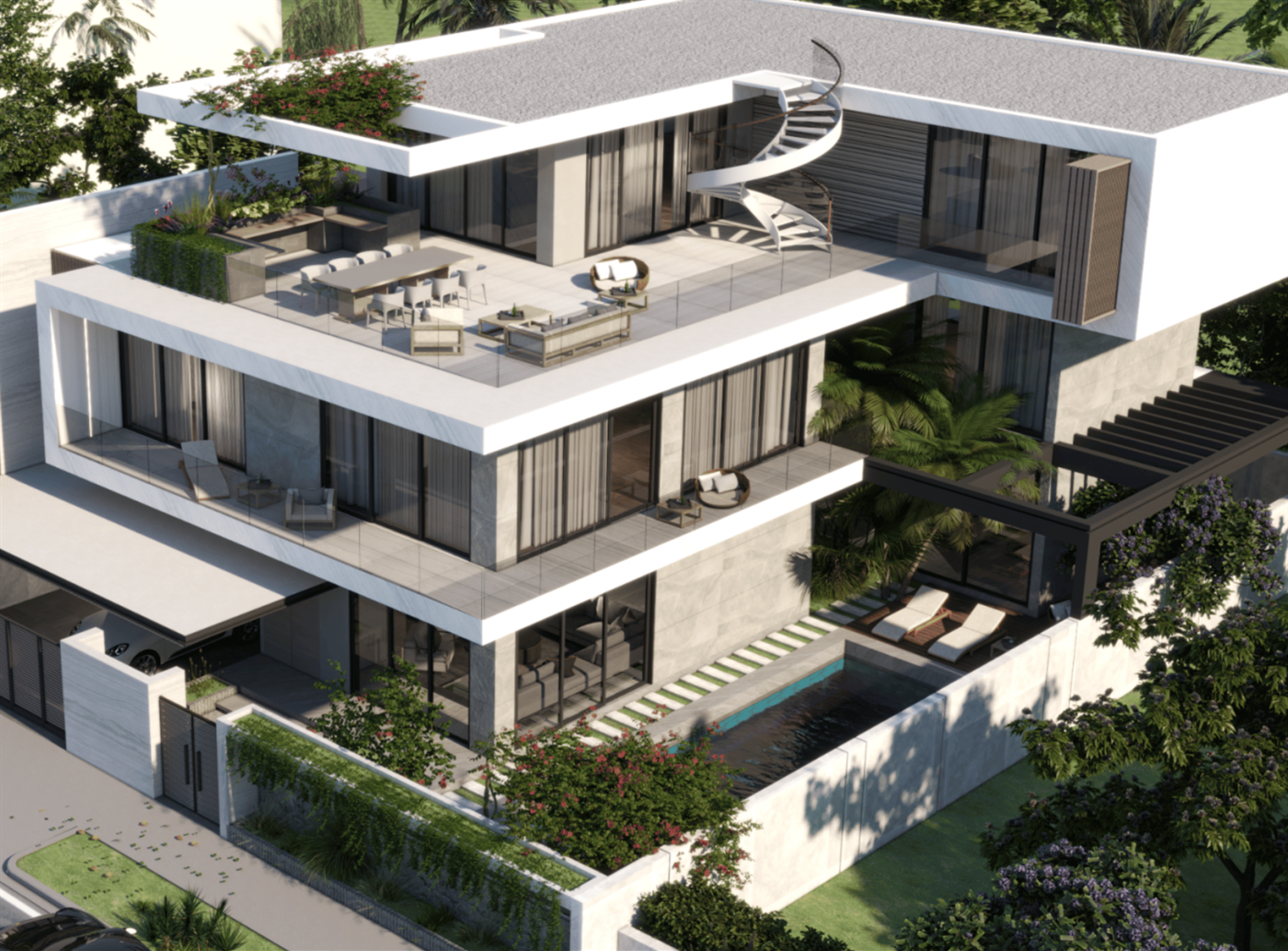 VILLA HIỆN ĐẠI 3 TẦNG