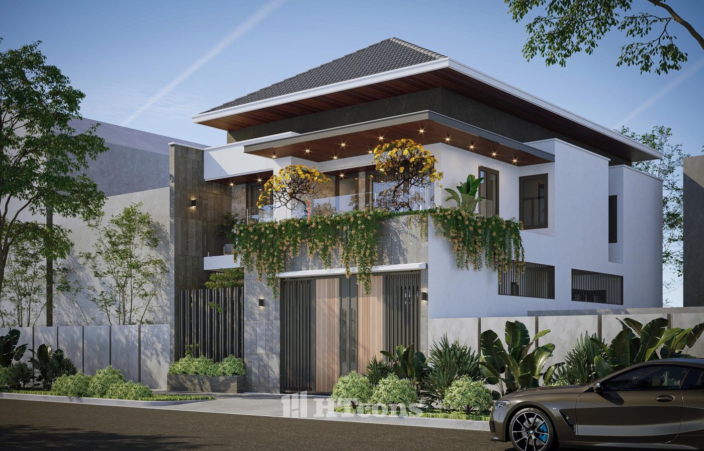 MẪU NHÀ PHỐ 2 TẦNG 3 PHÒNG NGỦ 244M2