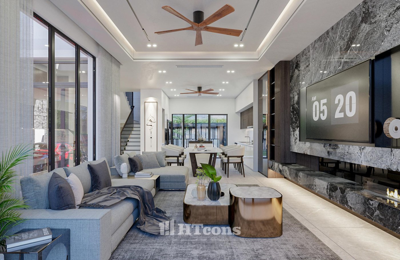 MẪU NỘI THẤT NHÀ PHỐ 3 TẦNG PHONG CÁCH HIỆN ĐẠI ĐẸP