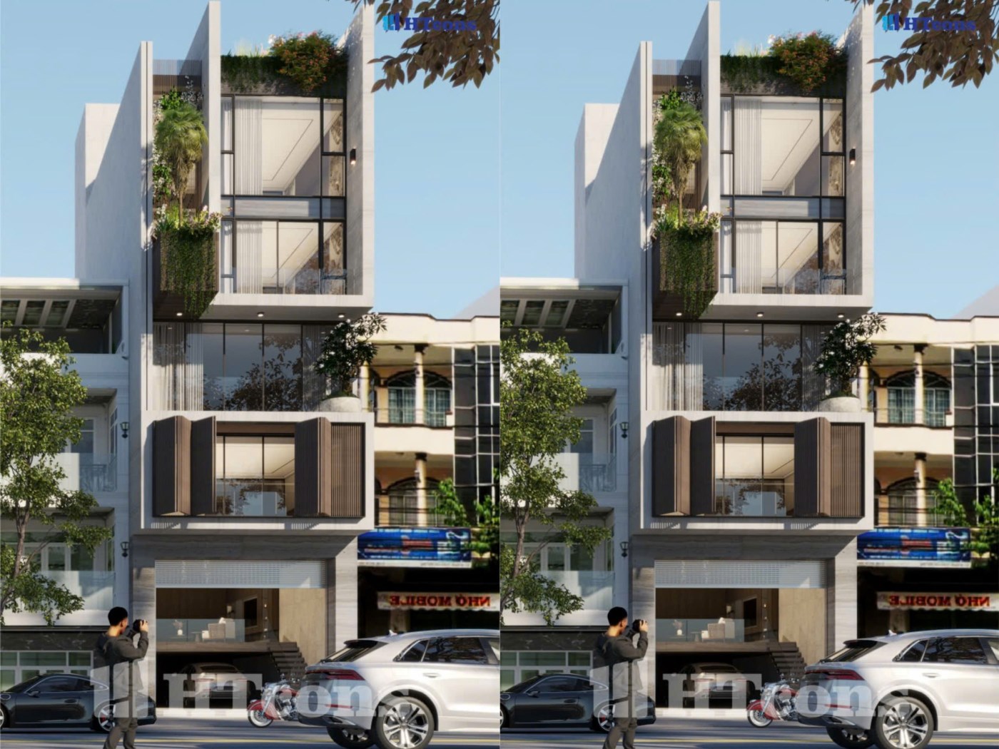 NHÀ PHỐ HIỆN ĐẠI 5,5 TẦNG