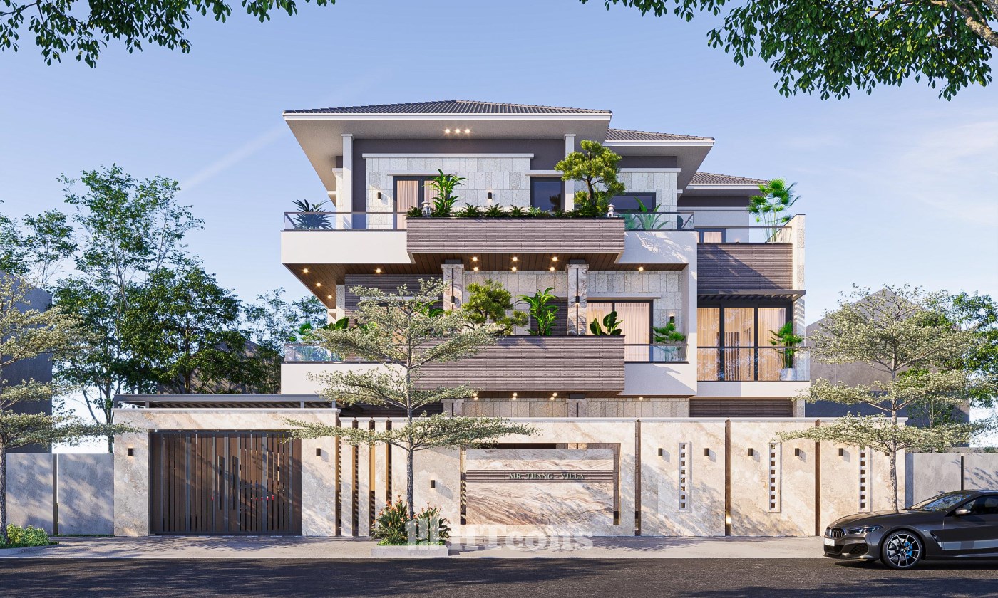 MẪU VILLA 3 TẦNG - CÂU CHUYỆN ĐẶC BIỆT CỦA HÌNH KHỐI