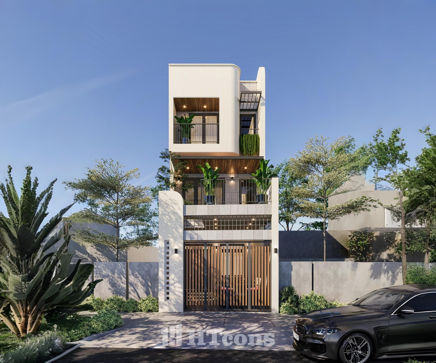 NHÀ PHỐ 3 TẦNG PHONG CÁCH HIỆN ĐẠI, TỐI GIẢN