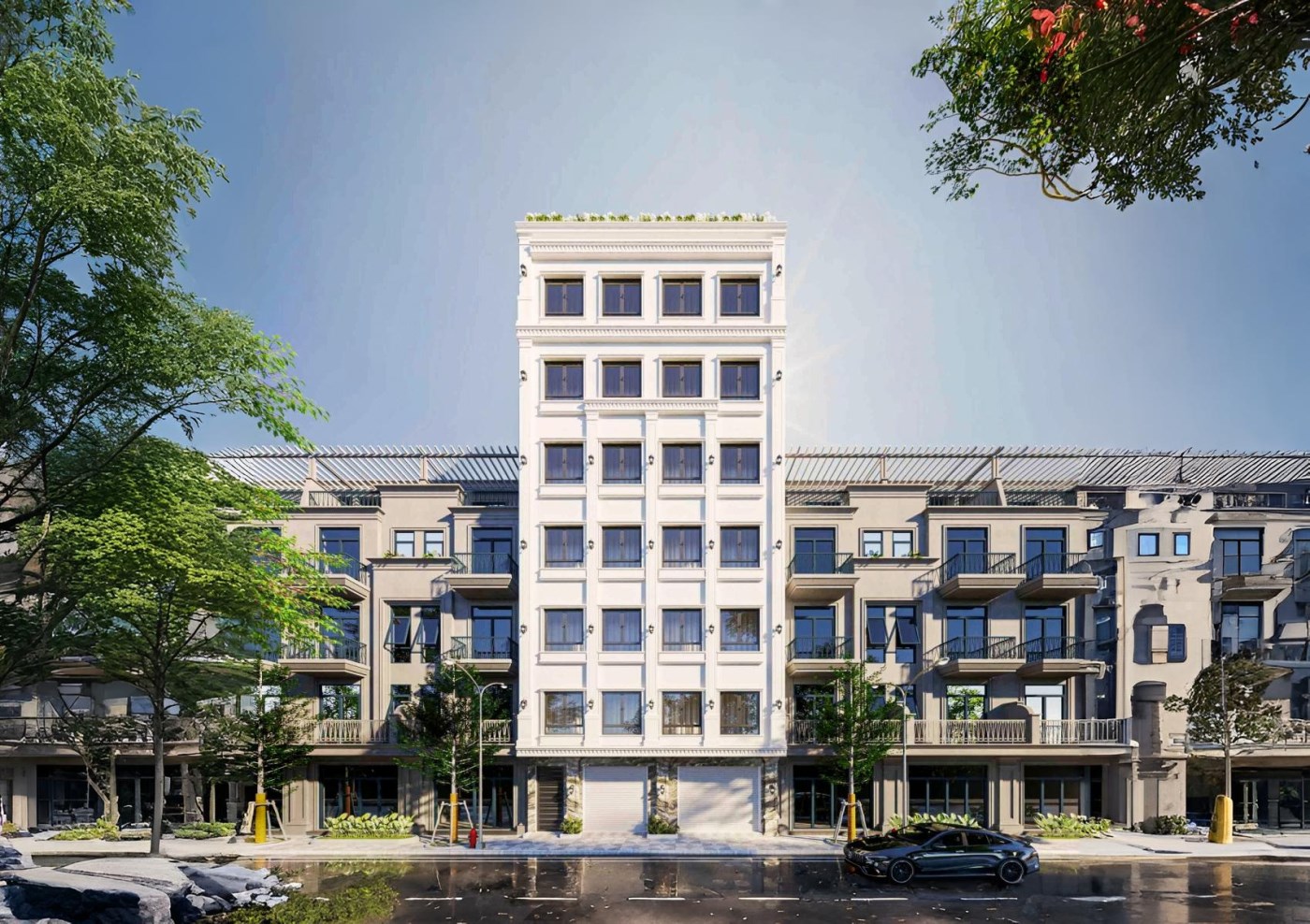 NHÀ PHỐ TÂN CỔ ĐIỂN KẾT HỢP KINH DOANH 7 TẦNG 1 TUM