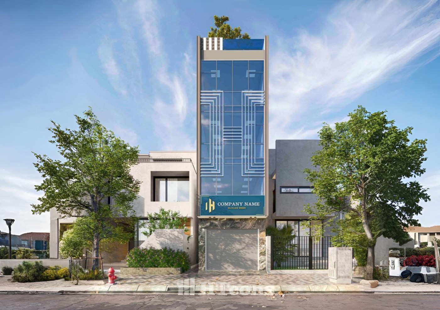 MẪU NHÀ PHỐ KẾT HỢP KINH DOANH 4 TẦNG 1 TUM CHO DIỆN TÍCH ĐẤT NHỎ