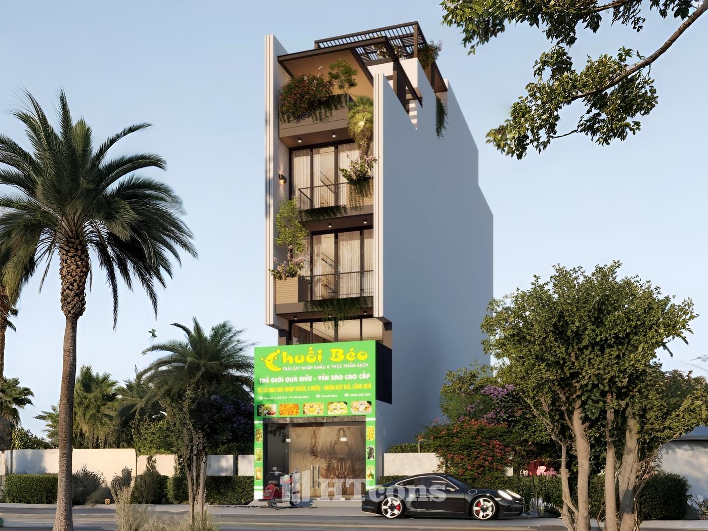 MẪU NHÀ PHỐ KẾT HỢP KINH DOANH 5 TẦNG 1 TUM HƠN 500M2