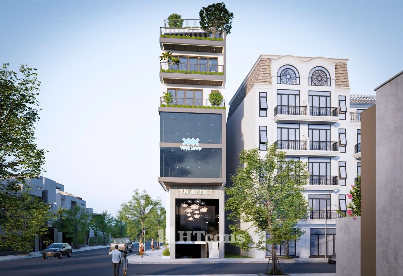 TÒA NHÀ PHỨC HỢP 1 HẦM - 6 TẦNG - 1 LỬNG - LINH ĐÀM, HÀ NỘI