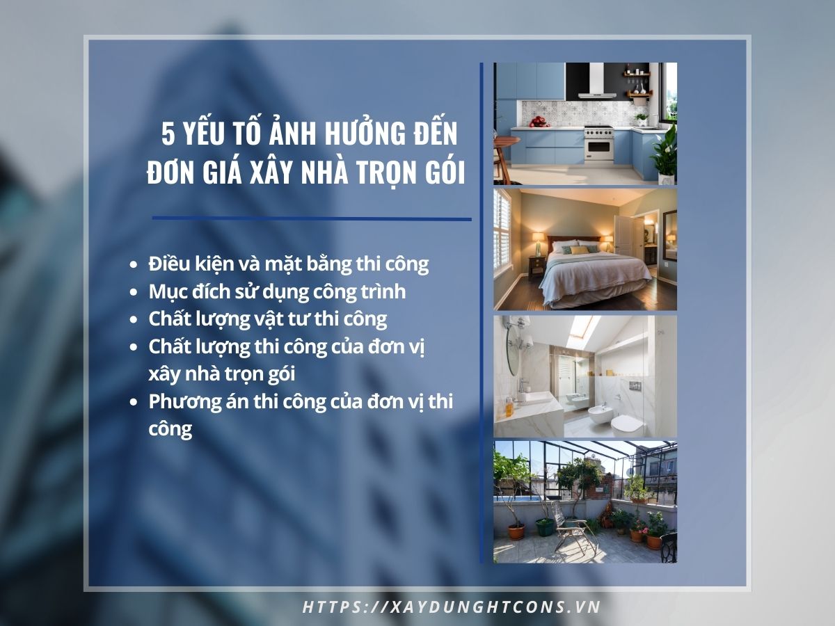 5 yếu tố ảnh hưởng đến đơn giá xây nhà trọn gói tại quận 4