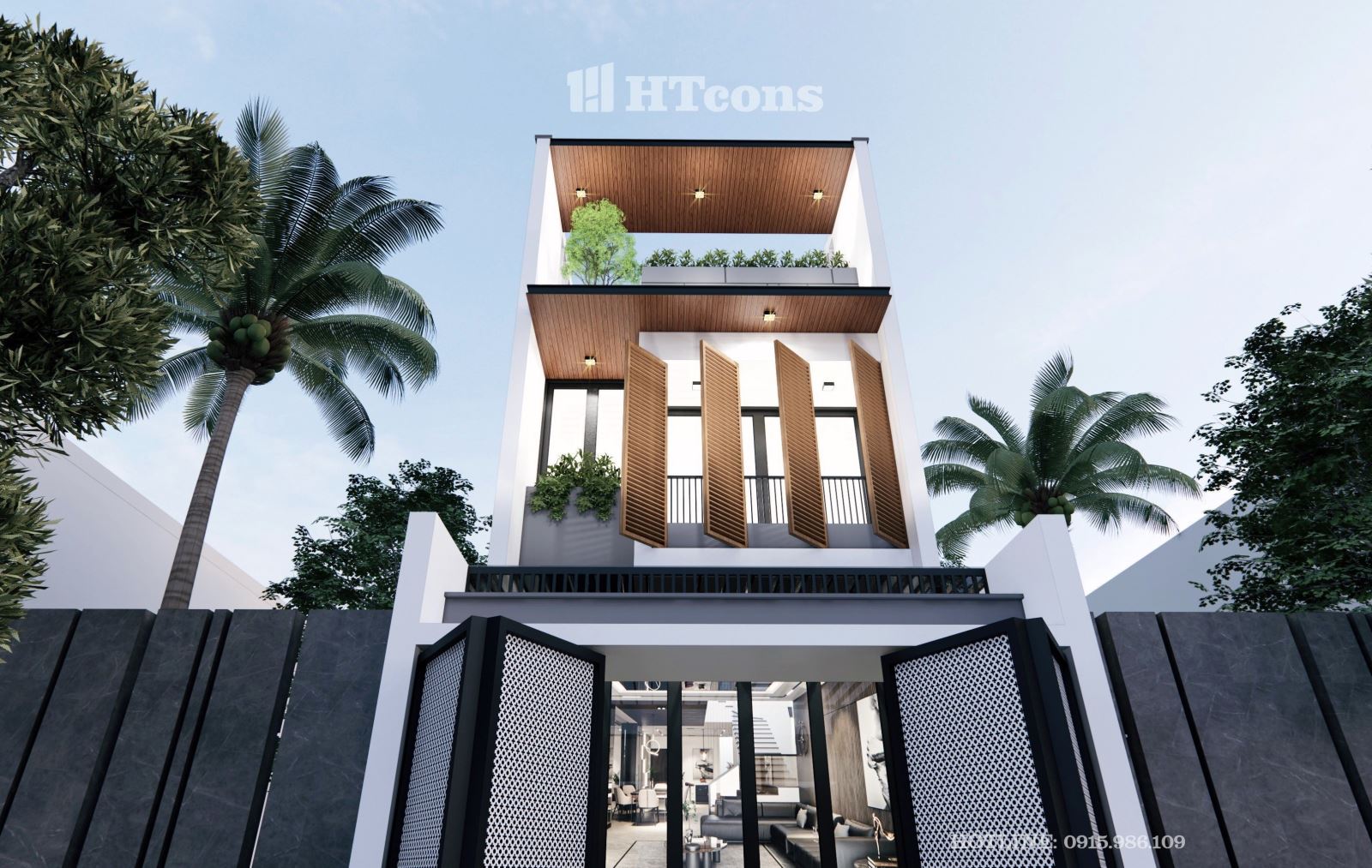 nhà phố 3 tầng hiện đại