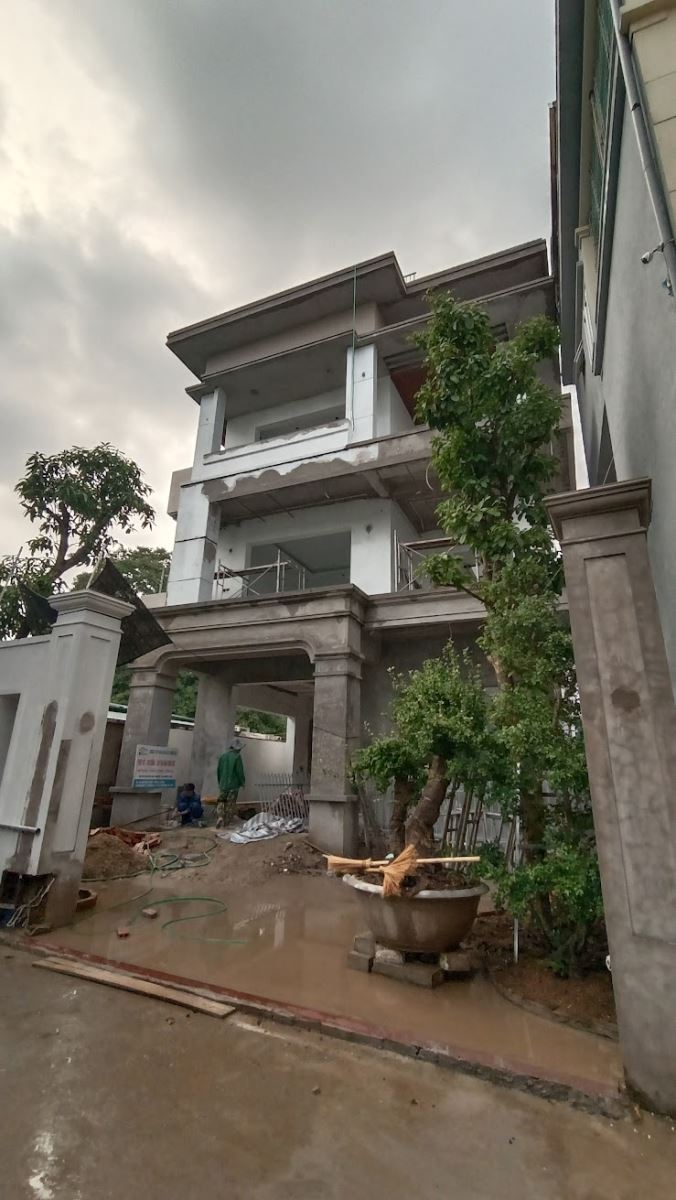 hình ảnh thi công biệt thự anh Tuyến 3