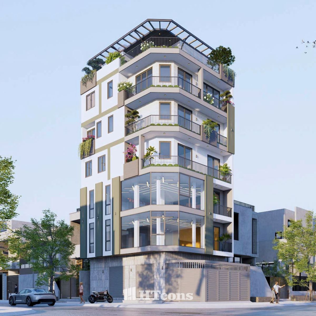 3D Tòa nhà Long House - Bạch Mai, Hà Nội