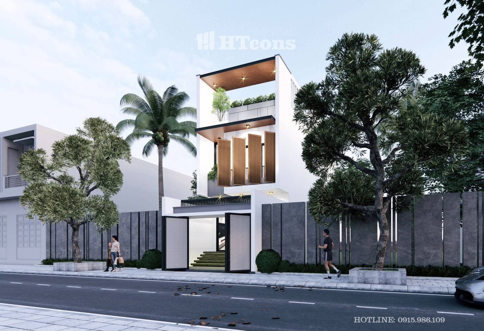 nhà phố 3 tầng hiện đại