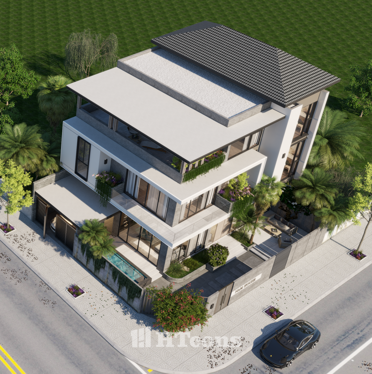 biệt thự hiện đại 3 tầng 3