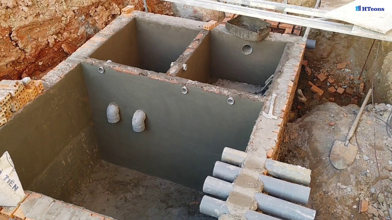 Nguyên lý hoạt động của bể phốt 3 ngăn