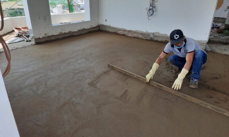 chiều dày vữa cán nền