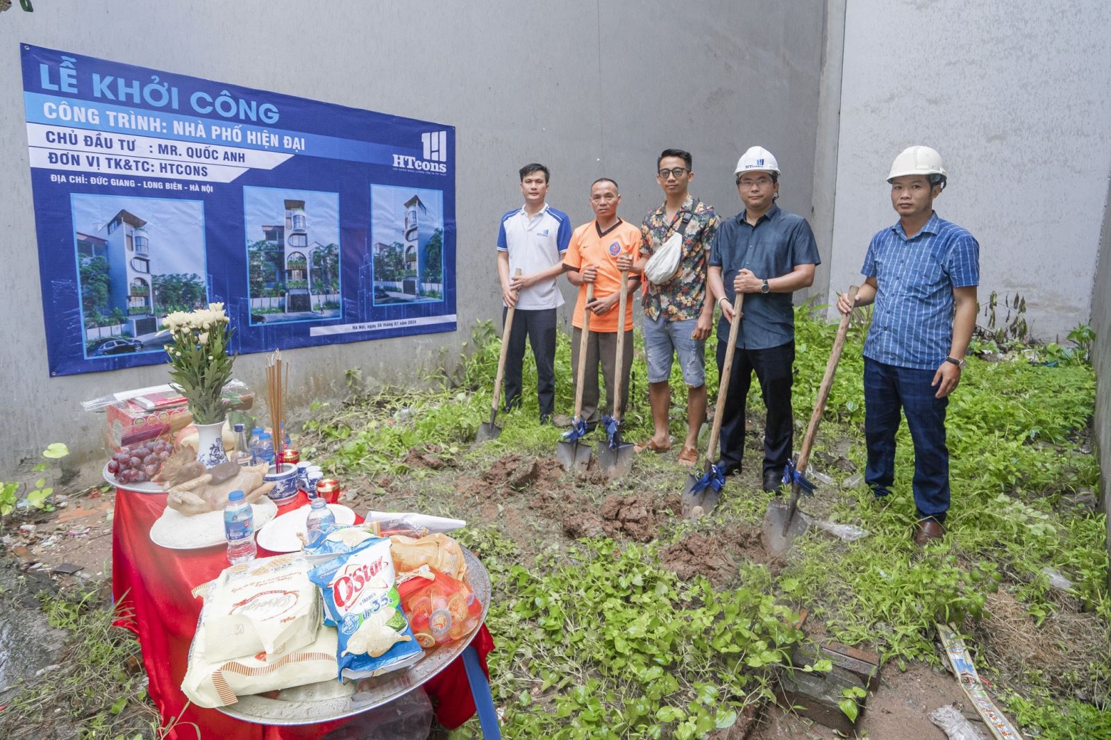 lễ khởi công nhà anh Quốc Anh - Long Biên 2