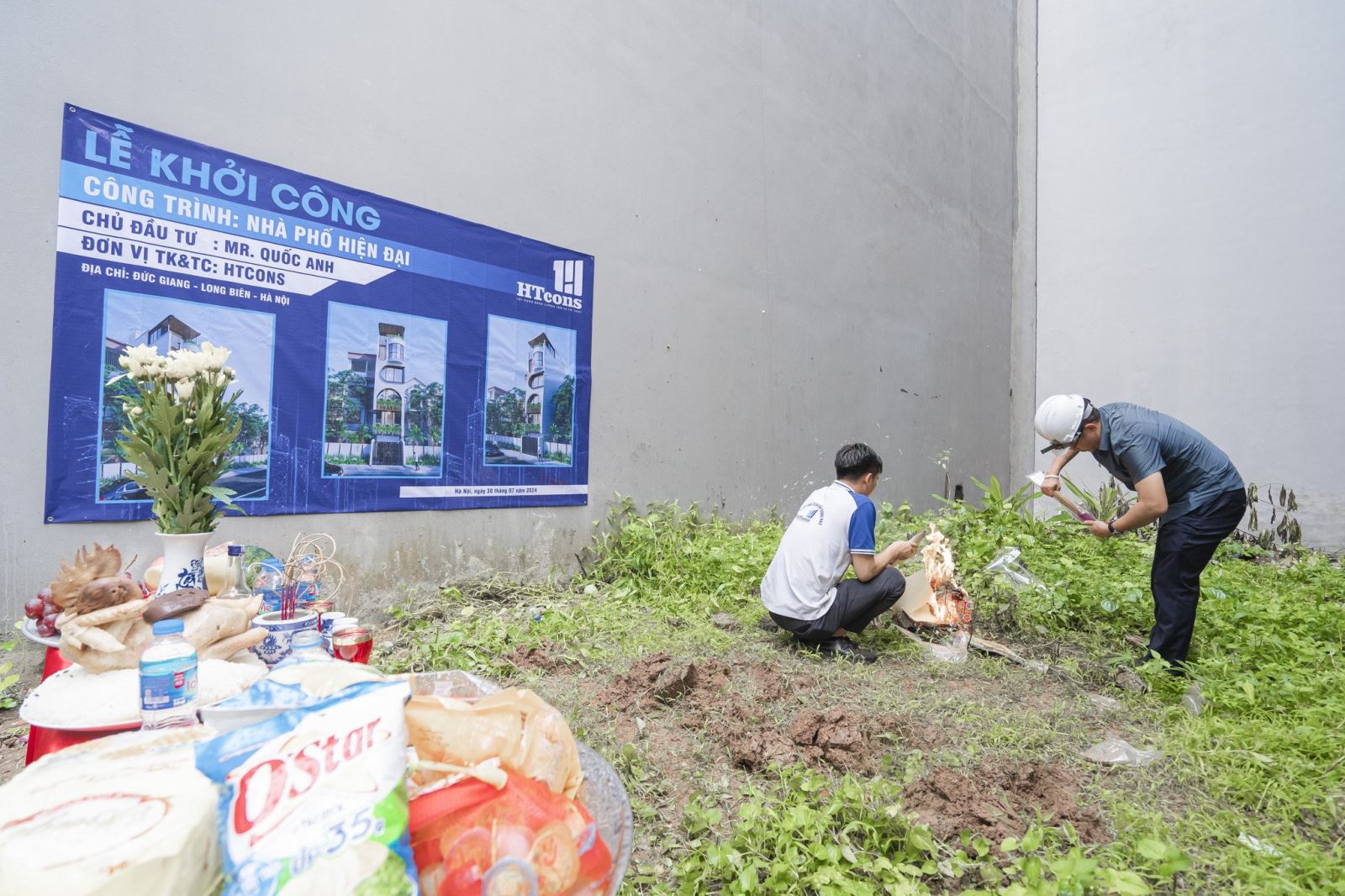 lễ khởi công nhà anh Quốc Anh - Long Biên 3