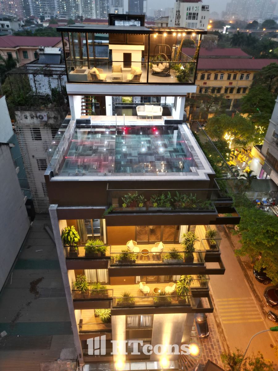 bể bơi vô cực biệt thự anh Hưng
