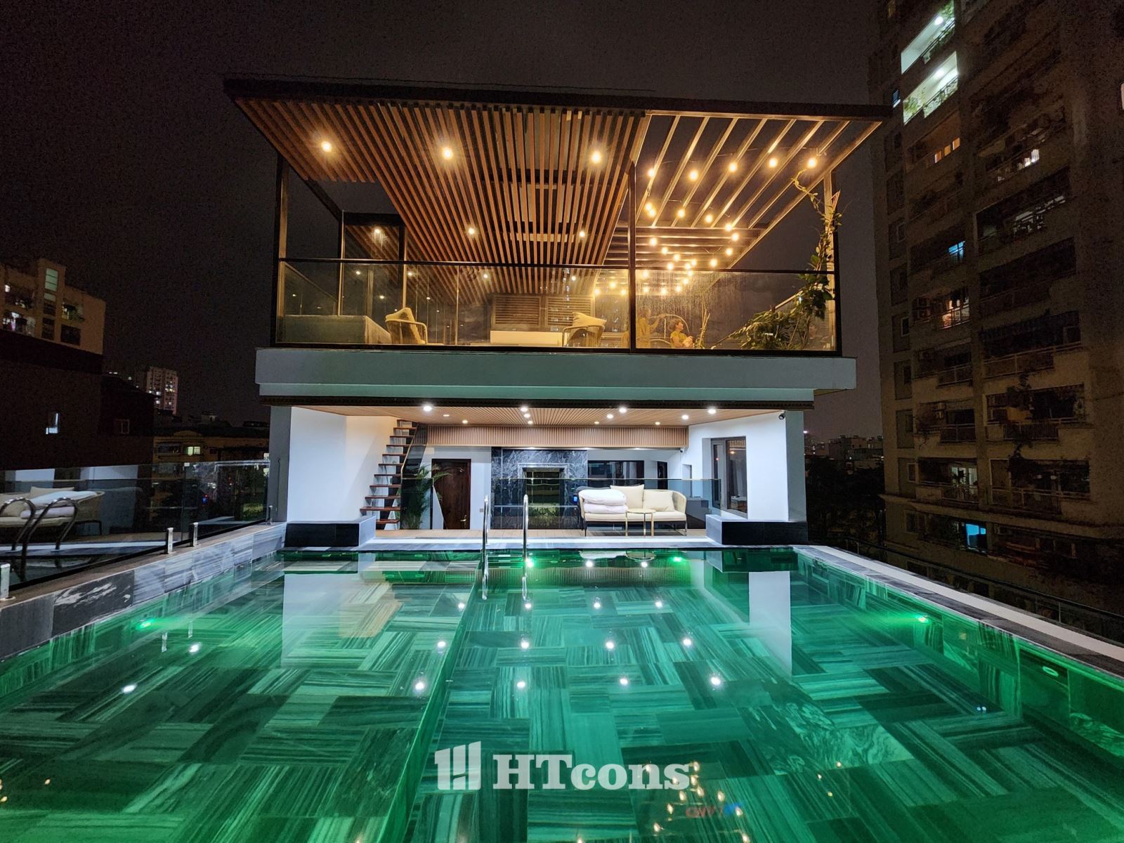 không gian thư giãn biệt thự anh Hưng