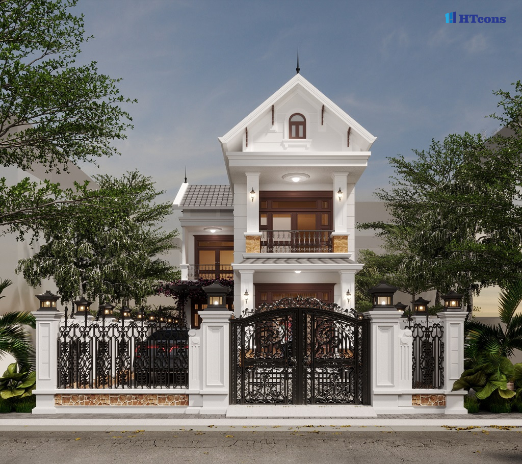 Thiết kế nhà 2 tầng mái thái sang trọng chỉ với chi phí 500 triệu