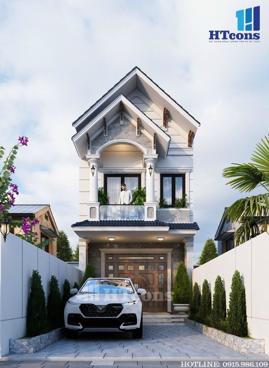 nhà phố 2 tầng mái thái