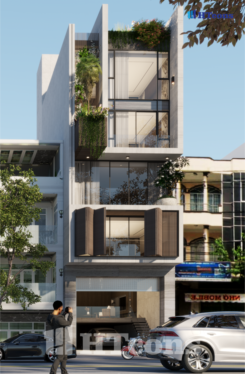 nhà phố 5 tầng 1 tum