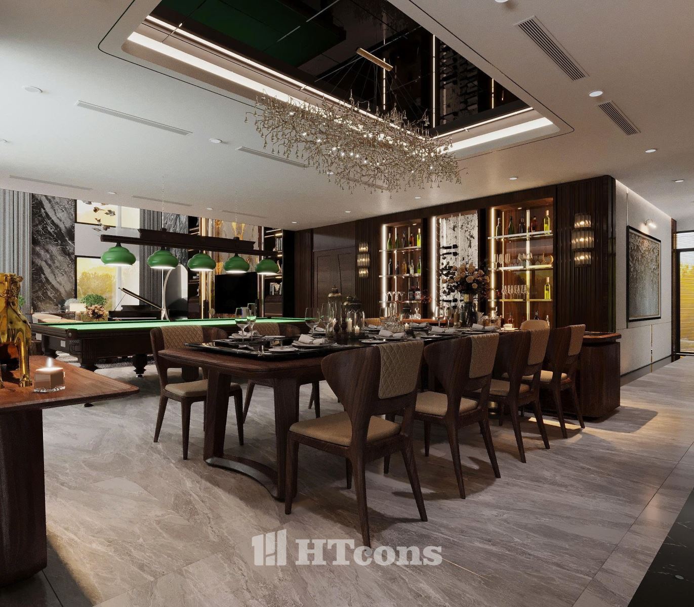 khu vực phòng ăn của tòa nhà phức hợp Hùng Building