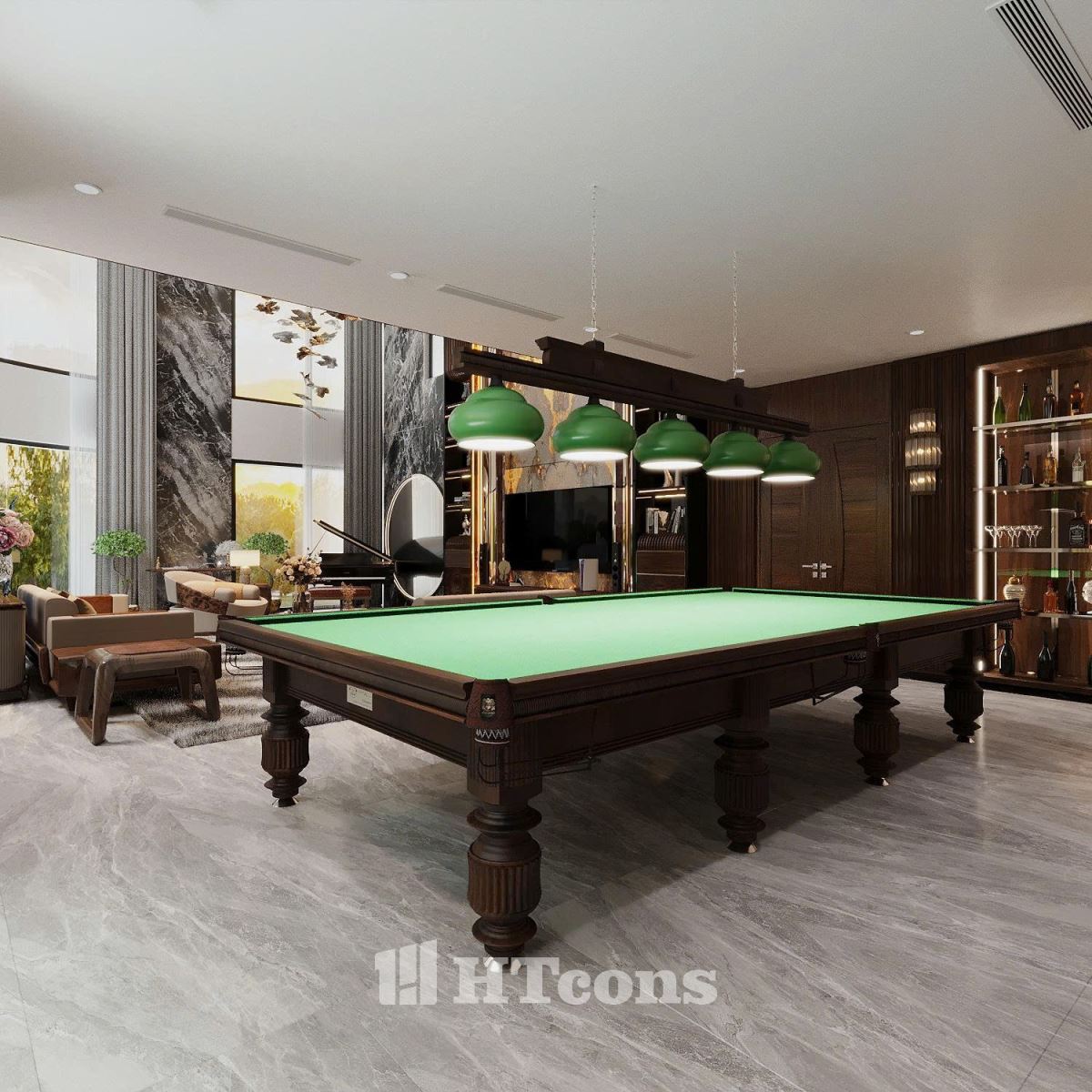 không gian giải trí của tòa nhà phức hợp Hùng Building