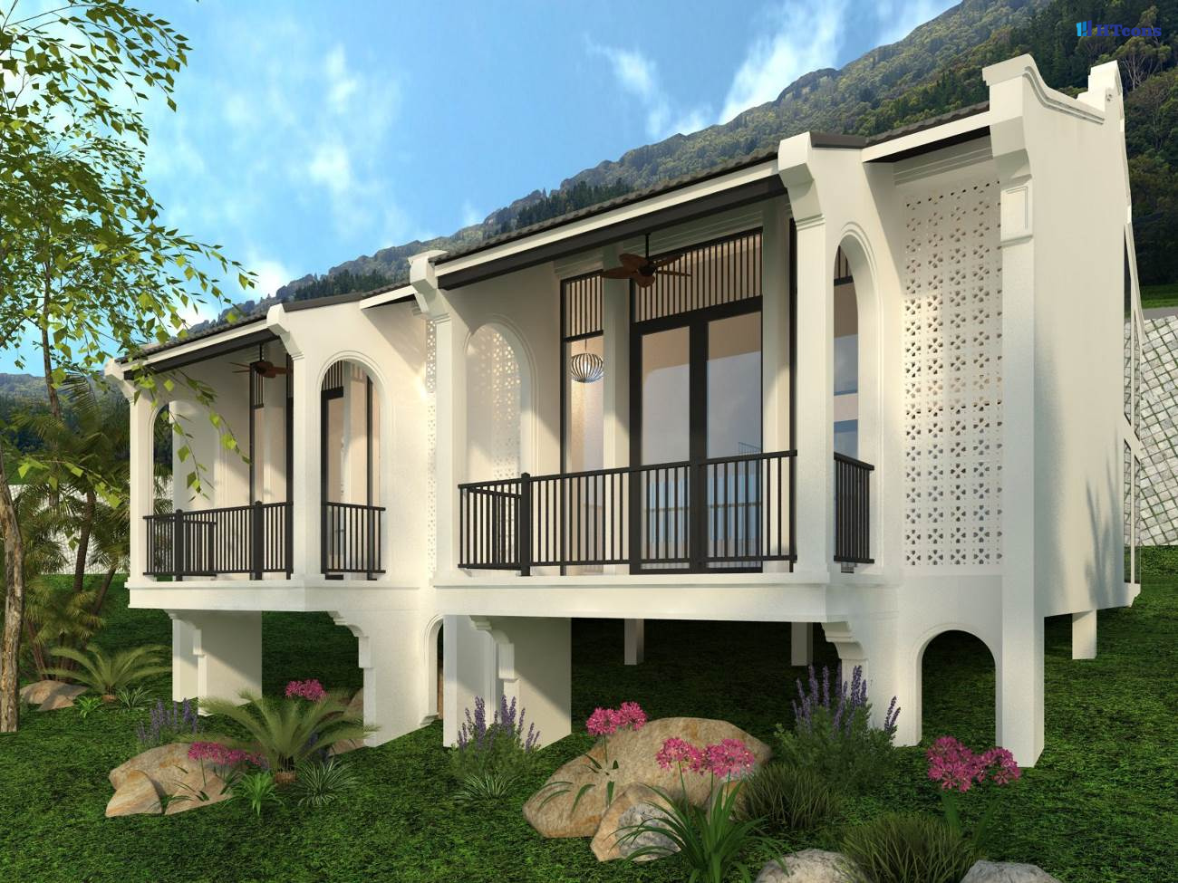 Nhà nghỉ dưỡng phong cách Đông Dương độc đáo
