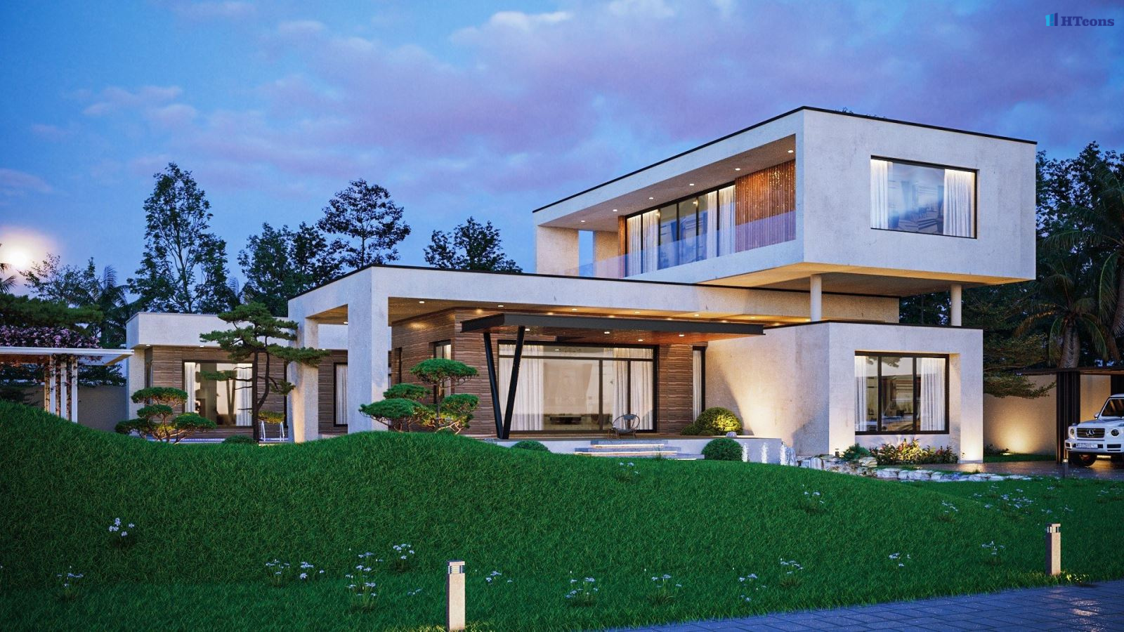 Biệt thự phong cách hiện đại hình khối phá cách