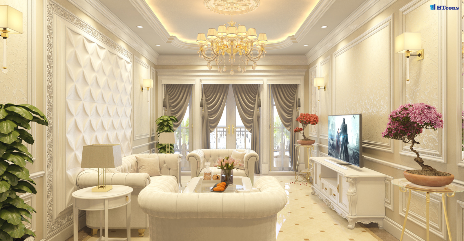 Đặc trưng phào chỉ nổi bật của những ngôi biệt thự Tân cổ điển