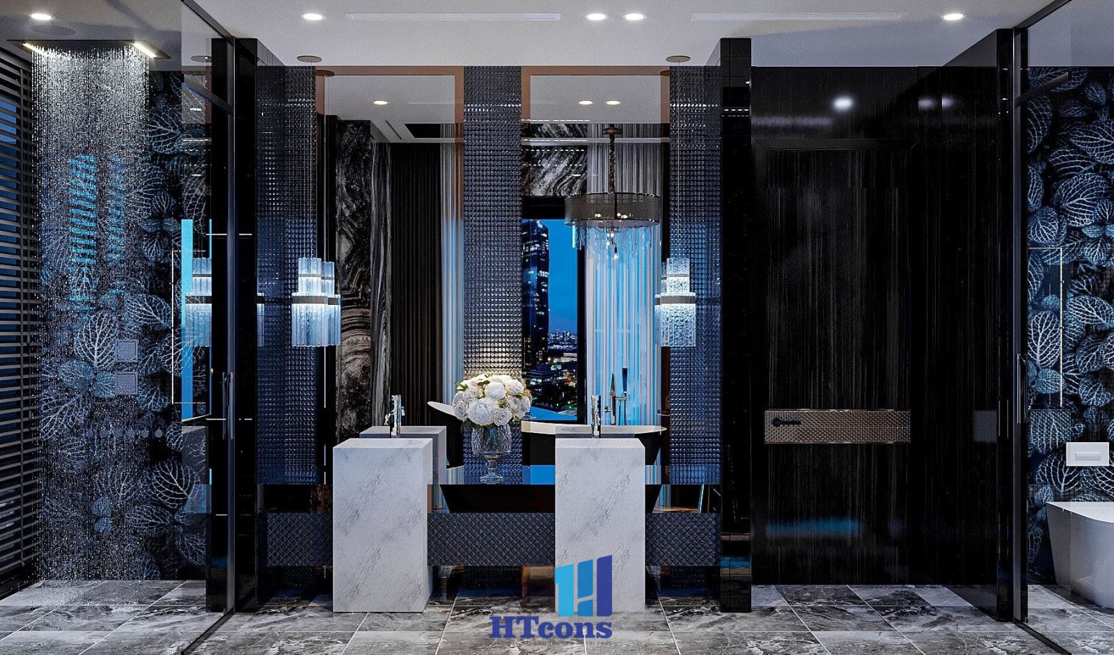 Thiết kế phòng ngủ Master WC - Mẫu 1-1
