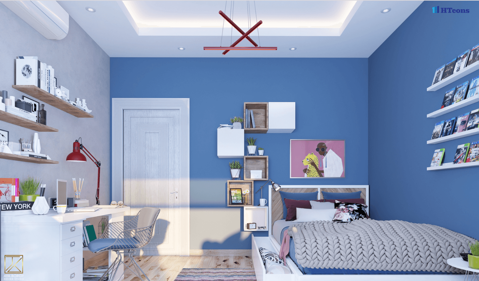 Màu xanh dương rất tốt cho phong thủy phòng ngủ tuổi Quý Sửu