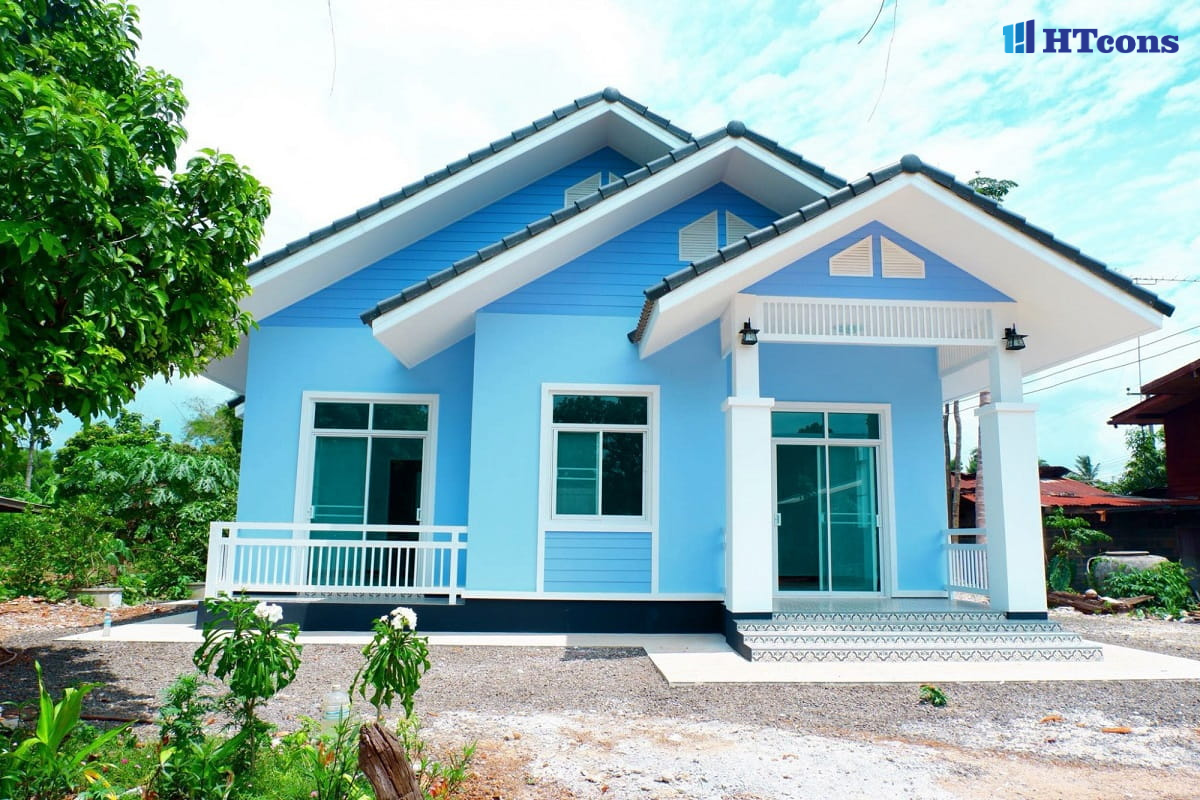 Mẫu nhà tone xanh