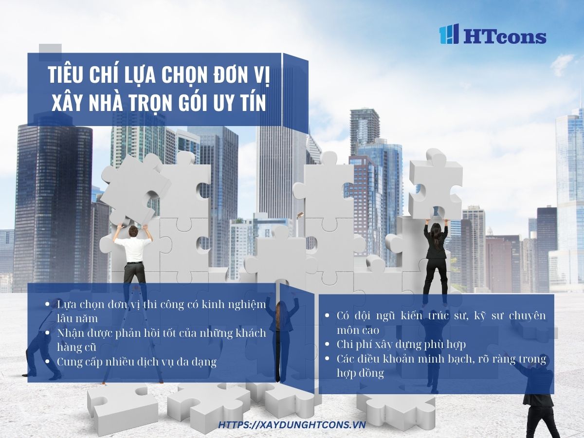 Tiêu chí lựa chọn đơn vị xây nhà trọn gói uy tín