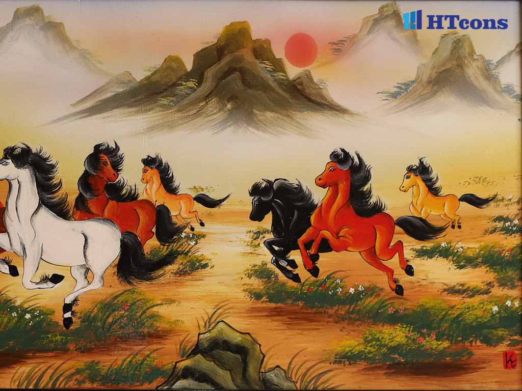 Tranh gốm sứ Mã Đáo Thành Công