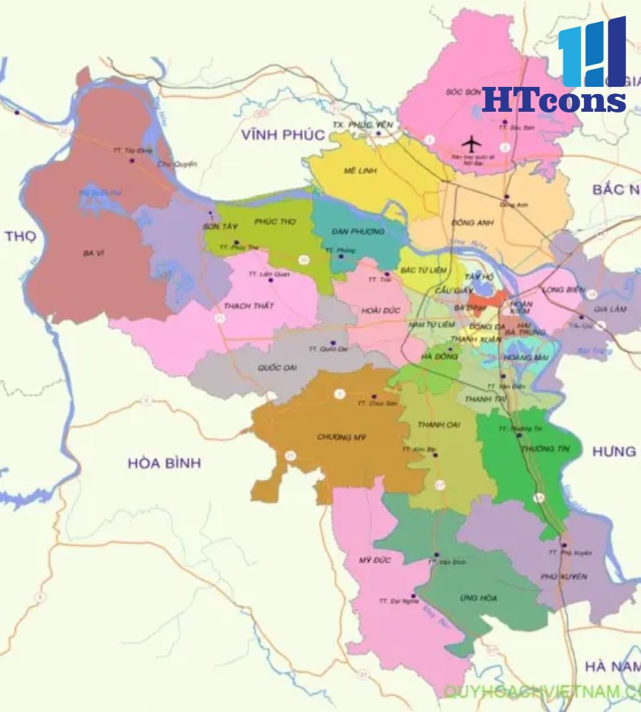 Vị trí địa lý huyện Quốc Oai