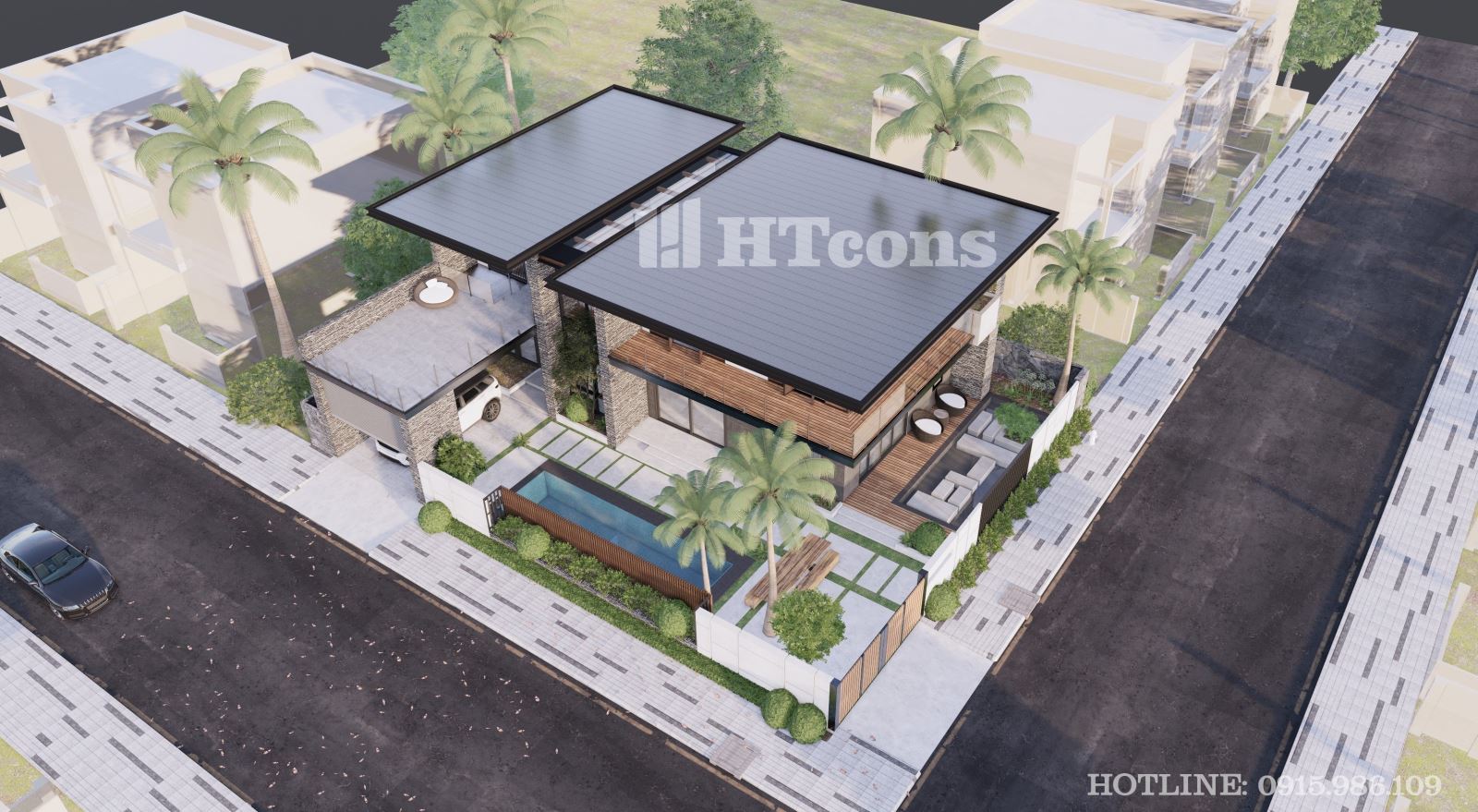 mẫu villa hiện đại ấn tượng