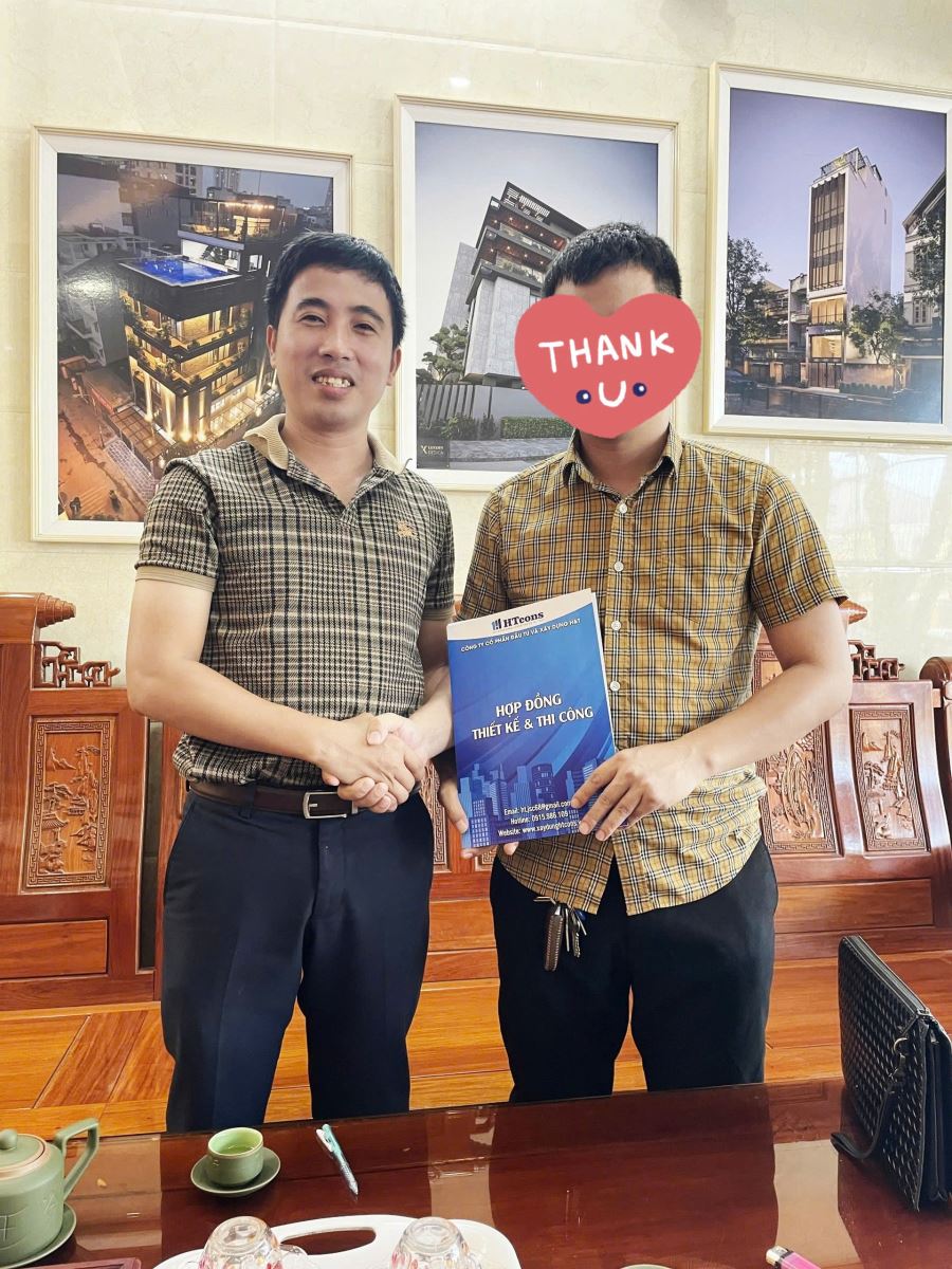 Ký hợp đồng thiết kế với khách hàng tại Hà Tĩnh